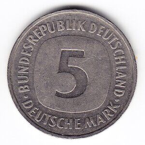 1990-F Germany 5 Marks Coin  (b21)
